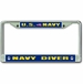Navy Diver ND Chrome License Plate Frame