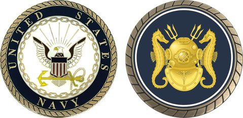 Navy Diving Medical Challenge Coin