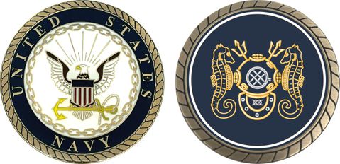 Navy Diving Officer Challenge Coin