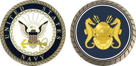 Navy Diving Officer Challenge Coin