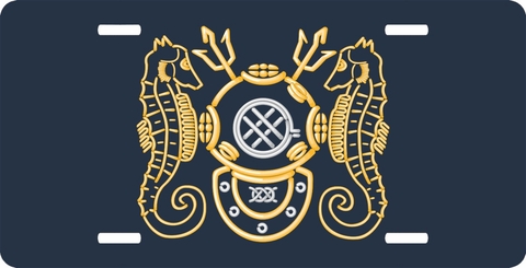 Navy Diving Officer License Plate