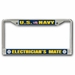 Navy Electrician's Mate EM Chrome License Plate Frame