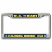 Navy Electronic Warfare Tech EW Chrome License Plate Frame