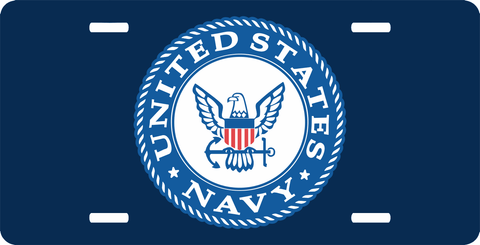 Navy Emblem License Plate