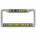 Navy Engineman EN Chrome License Plate Frame