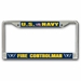 Navy Fire Controlman FC Chrome License Plate Frame