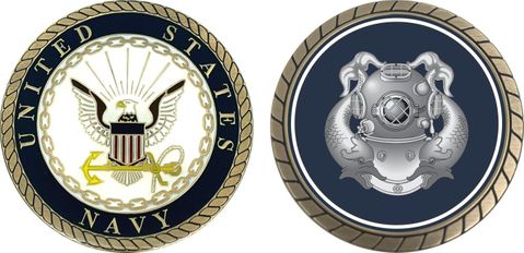 Navy First Class Diver Challenge Coin