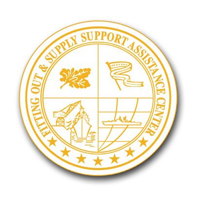 Navy Fitting Out and Supply Support Assistance Center Gold Seal Vinyl Transfer Decal