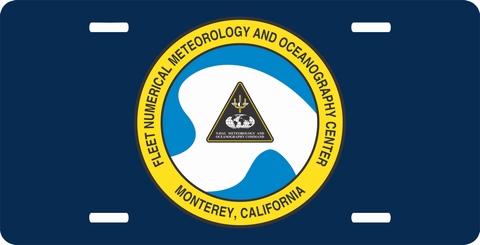 Navy Fleet Numerical Meteorology and Oceanography Center License Plate