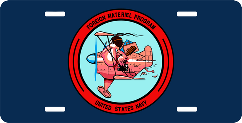 Navy Foreign Material Program License Plate