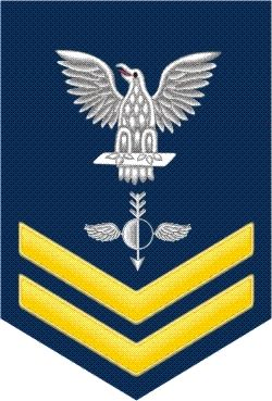 Navy Gold E-5 Aerographers Mate AG Decal Sticker