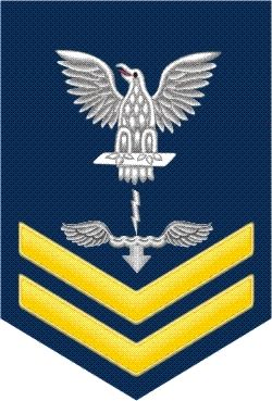 Navy Gold E-5 Aviation Antisubmarine War Technician AX Decal Sticker