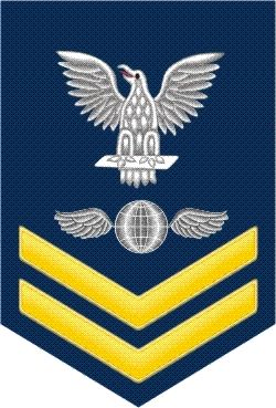 Navy Gold E-5 Aviation Electricians Mate AE Decal Sticker