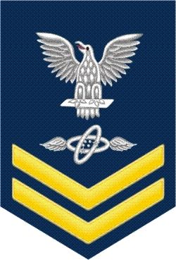 Navy Gold E-5 Aviation Electronics Technician AT Decal Sticker