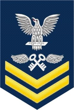 Navy Gold E-5 Aviation Storekeeper AK Decal Sticker