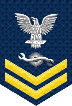 Navy Gold E-5 Construction Mechanic CM Decal Sticker