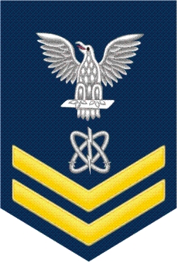 Navy Gold E-5 Electronics Warfare Technician EW Decal Sticker