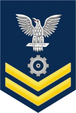 Navy Gold E-5 Engineman EN Decal Sticker