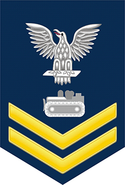 Navy Gold E-5 Equipment Operator Decal Sticker