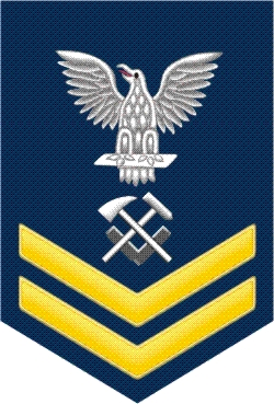 Navy Gold E-5 Hull Maintenance Technician HT Decal Sticker