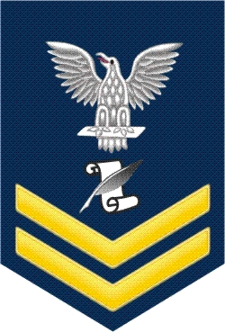 Navy Gold E-5 Journalist JO Decal Sticker