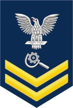 Navy Gold E-5 Machinery Repairman MR Decal Sticker