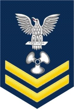 Navy Gold E-5 Machinist's Mate MM Decal Sticker