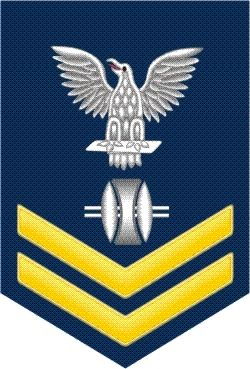 Navy Gold E-5 Opticalman OP Decal Sticker