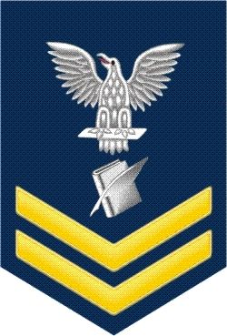 Navy Gold E-5 Personnelman PS Decal Sticker
