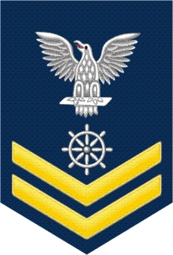 Navy Gold E-5 Quartermaster QM Decal Sticker