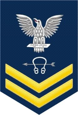 Navy Gold E-5 Sonar Technician ST Decal Sticker