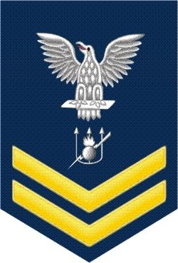 Navy Gold E-5 Weapons Technician WT Decal Sticker