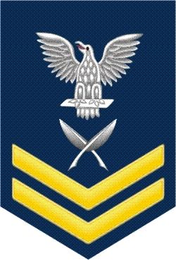 Navy Gold E-5 Yeoman YN Decal Sticker