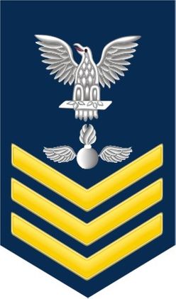 Navy Gold E-6 Aviation Ordnanceman AO Decal Sticker