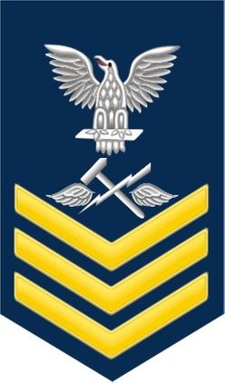 Navy Gold E-6 Aviation Support Equipment Tech AS Decal Sticker