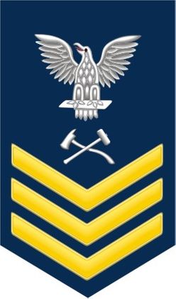 Navy Gold E-6 Damage Controlman DC Decal Sticker