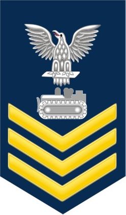 Navy Gold E-6 Equipment Operator Decal Sticker