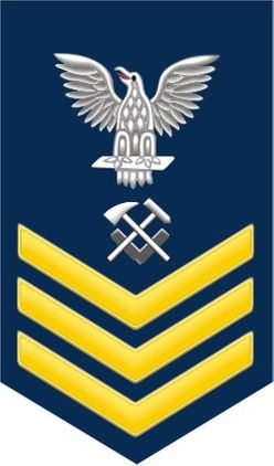 Navy Gold E-6 Hull Maintenance Technician HT Decal Sticker