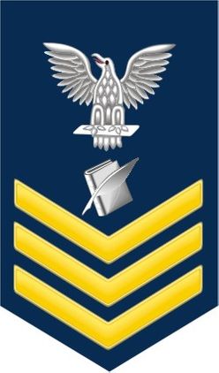 Navy Gold E-6 Personnelman PS Decal Sticker