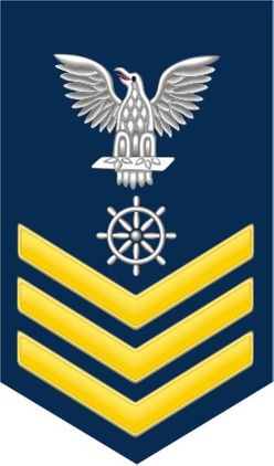 Navy Gold E-6 Quartermaster QM Decal Sticker