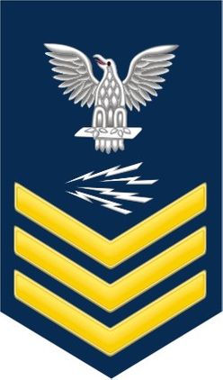 Navy Gold E-6 Radioman RM Decal Sticker