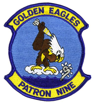 Navy Golden Eagles Patron Nine VP-9 4.25 Inch Patch