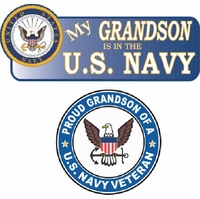 Navy GRANDSON Pride Vinyl Transfer  Decals And Bumper Stickers Thumbnail Illustration