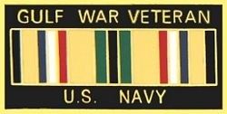 Navy Gulf War Veteran 1 1/8" Lapel Pin
