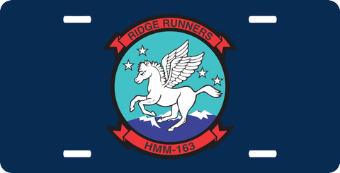 Navy HMM-163 Squadron License Plate