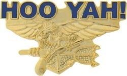 Navy Hoo Yah! 1 3/8" Lapel Pin