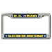 Navy Illustrator Draftsman DM Chrome License Plate Frame