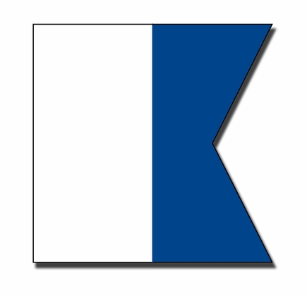 Alpha Signal Flag Sticker Decal