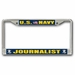 Navy Journalist JO Chrome License Plate Frame