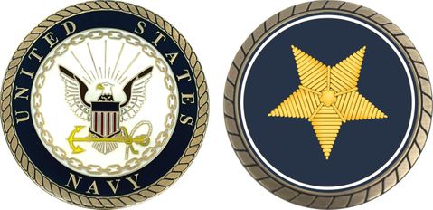 Navy Line Corps Star Challenge Coin